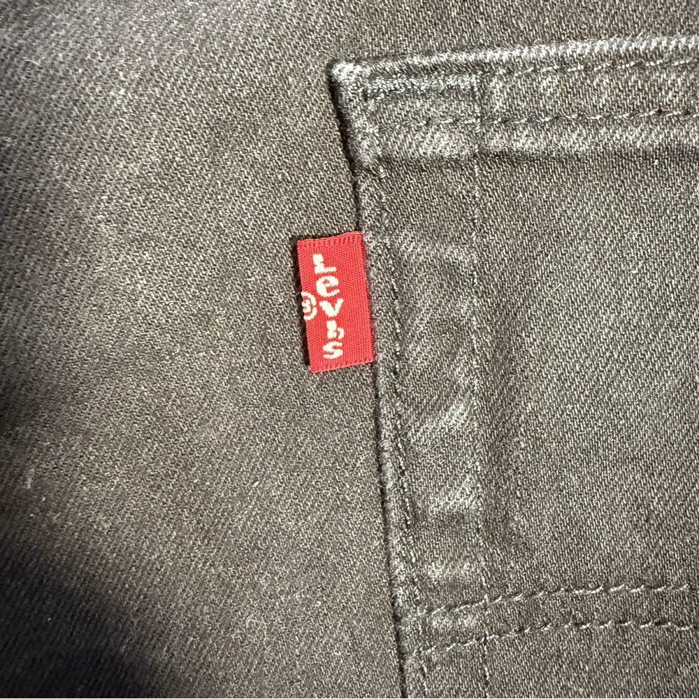 Levi's 502 Taper Fit Stretch Jeans Men's Sz 36x30 Black - Picture 5 of 11